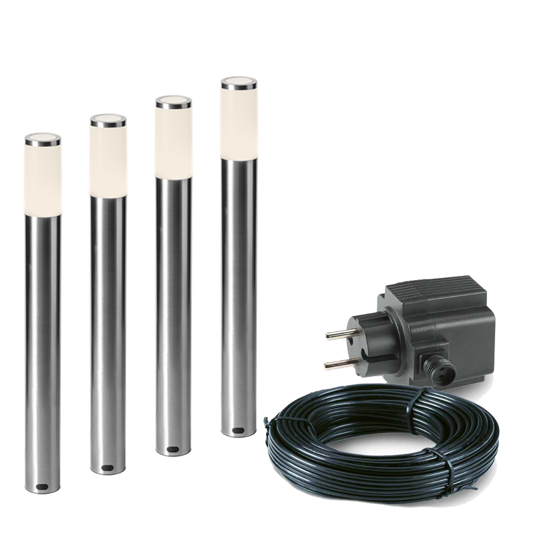 4x LED tuinpaal - 1 Watt - 12V - 600mm - complete set 4x LED tuinpaal - 1 Watt - 12V - 600mm - complete set